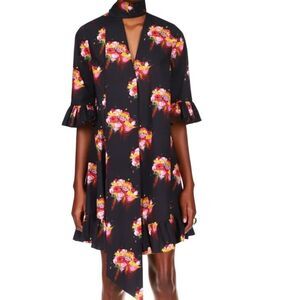 Jonathan Cohen Short Tie Dress in Lucid Ranunculus